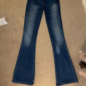 Dark wash flare jeans
